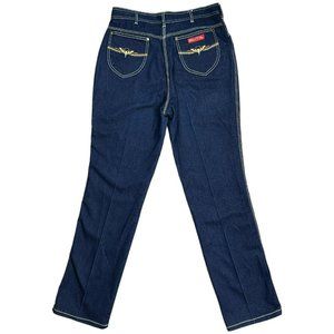 Vintage Braxton Jeans Dark Wash High Rise Straight Leg Women's 32 Good Condition